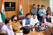 The press briefing began with a one-minute silence observed in memory of those who lost their lives.