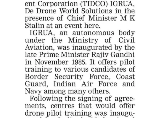 Tamil Nadu aims to produce 2500 Drone Plots