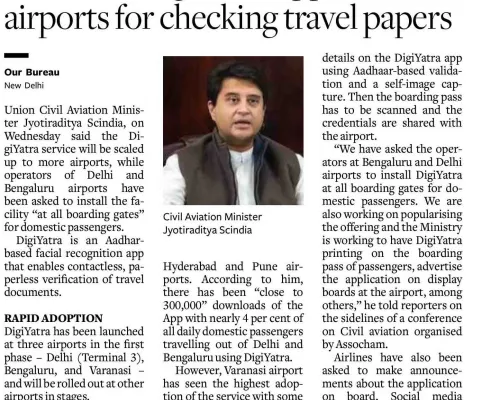 Rollout of Digi Yatra App