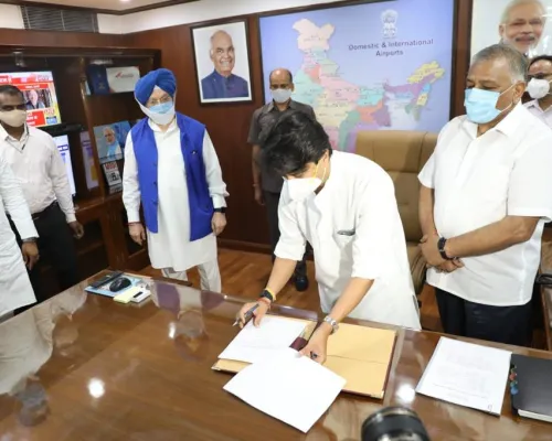 Album cover for Sh Jyotiraditya Scindia takes charge as Minister of Civil Aviation