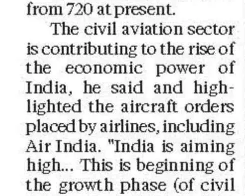 Aviation sector witnessing the start of growth