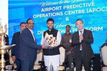 माननीय नागरिक उड्डयन मंत्री श्री राम मोहन नायडू जी ने आज हैदराबाद अंतर्राष्ट्रीय हवाई अड्डे पर भारत के पहले अत्याधुनिक हवाई अड्डा परिचालन केंद्र (एपीओसी) का उद्घाटन किया। माननीय नागरिक उड्डयन मंत्री श्री राम मोहन नायडू जी ने आज हैदराबाद अंतर्राष्ट्रीय हवाई अड्डे पर भारत के पहले अत्याधुनिक हवाई अड्डा परिचालन केंद्र (एपीओसी) का उद्घाटन किया।