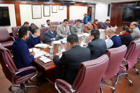 Hon'ble Minister for Civil Aviation Shri Ram Mohan Naidu Ji today chaired a review meeting to finalize preparations for India’s participation in the upcoming World Economic Forum Summit in Davos. Hon'ble Minister for Civil Aviation Shri Ram Mohan Naidu Ji today chaired a review meeting to finalize preparations for India’s participation in the upcoming World Economic Forum Summit in Davos.